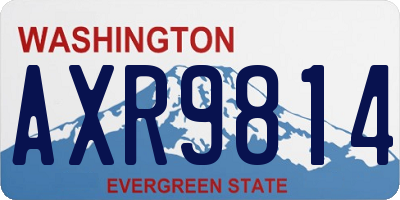 WA license plate AXR9814