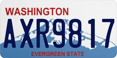 WA license plate AXR9817