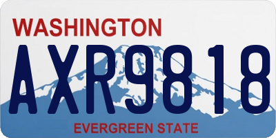 WA license plate AXR9818