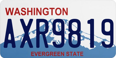 WA license plate AXR9819