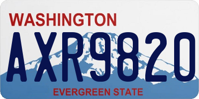 WA license plate AXR9820