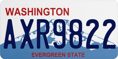 WA license plate AXR9822