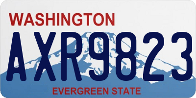 WA license plate AXR9823