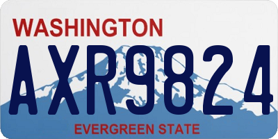 WA license plate AXR9824
