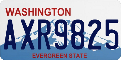 WA license plate AXR9825