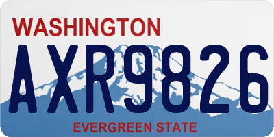 WA license plate AXR9826