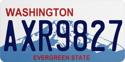 WA license plate AXR9827