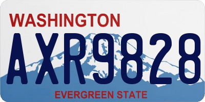 WA license plate AXR9828