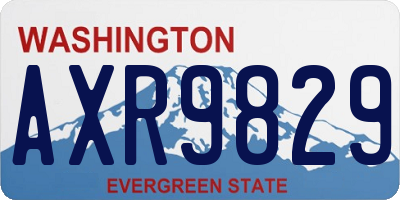 WA license plate AXR9829