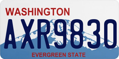WA license plate AXR9830