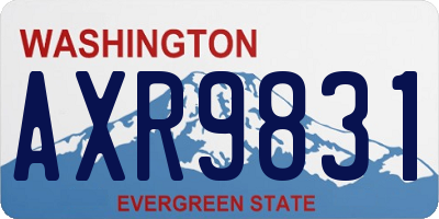 WA license plate AXR9831