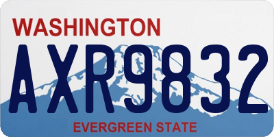 WA license plate AXR9832