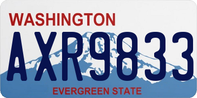 WA license plate AXR9833