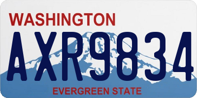 WA license plate AXR9834