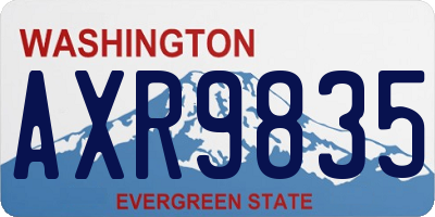 WA license plate AXR9835