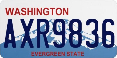 WA license plate AXR9836