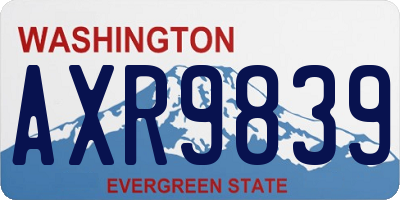 WA license plate AXR9839