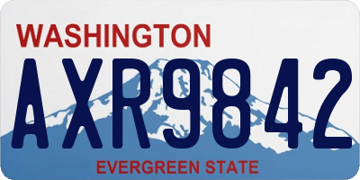 WA license plate AXR9842