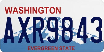 WA license plate AXR9843