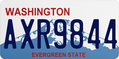 WA license plate AXR9844