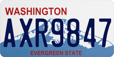 WA license plate AXR9847