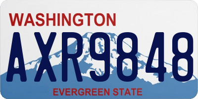 WA license plate AXR9848
