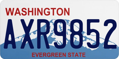 WA license plate AXR9852