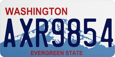 WA license plate AXR9854