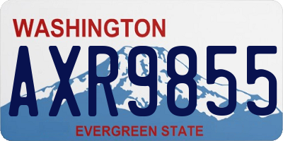 WA license plate AXR9855