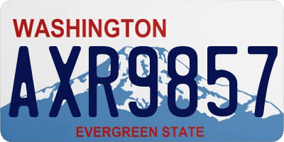WA license plate AXR9857