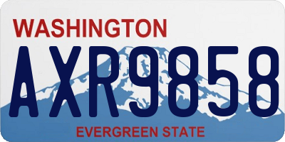 WA license plate AXR9858