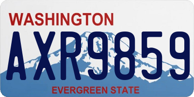 WA license plate AXR9859