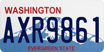 WA license plate AXR9861