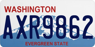 WA license plate AXR9862