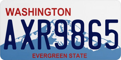 WA license plate AXR9865
