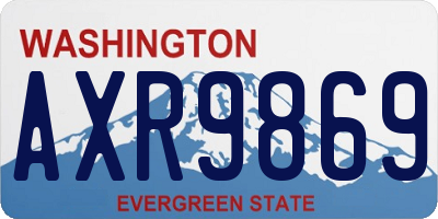 WA license plate AXR9869