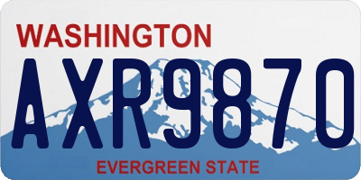 WA license plate AXR9870