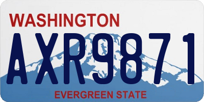 WA license plate AXR9871