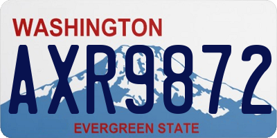 WA license plate AXR9872