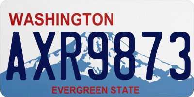 WA license plate AXR9873
