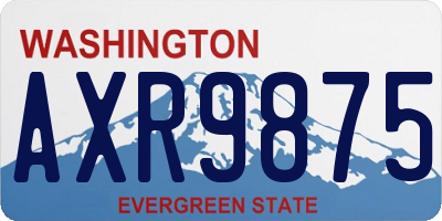 WA license plate AXR9875