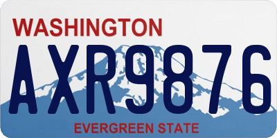 WA license plate AXR9876