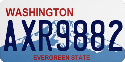WA license plate AXR9882