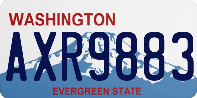 WA license plate AXR9883