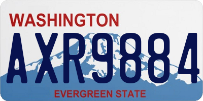 WA license plate AXR9884