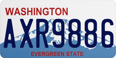 WA license plate AXR9886