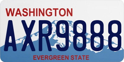 WA license plate AXR9888