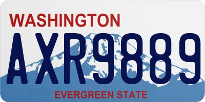 WA license plate AXR9889