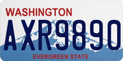 WA license plate AXR9890