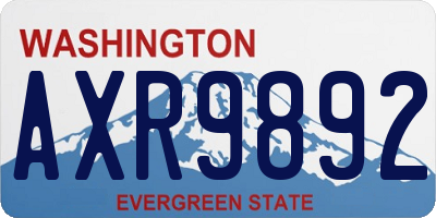WA license plate AXR9892